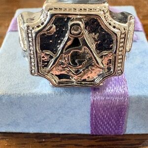 Silver Masonic Ring